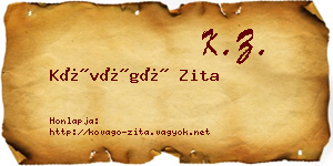 Kővágó Zita névjegykártya